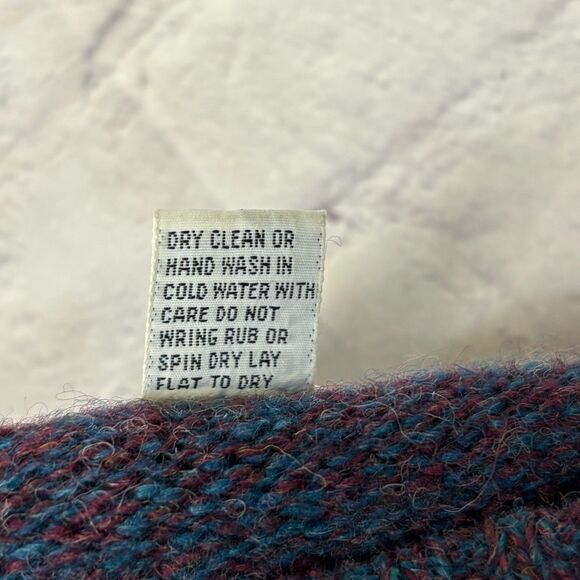 Parker of Vienna Men 100% Shetland Wool Sweater Size Large Argyle C046 -4 - Picture 7 of 14